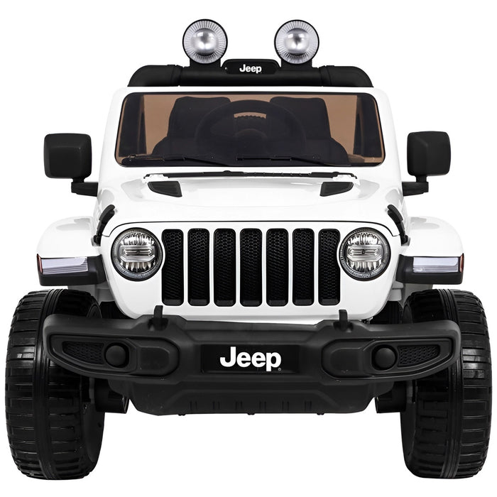 Jeep Wrangler Rubicon Accuauto 12V + 2.4G Afstandsbediening (wit met MP4) - Trapautodealer