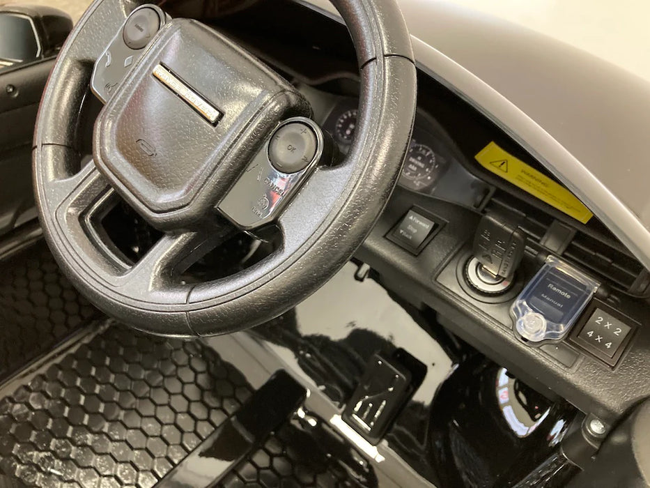 Range Rover Evoque Accu kinderauto 12V 4WD + 2.4G RC (zilvergrijs) - Trapautodealer
