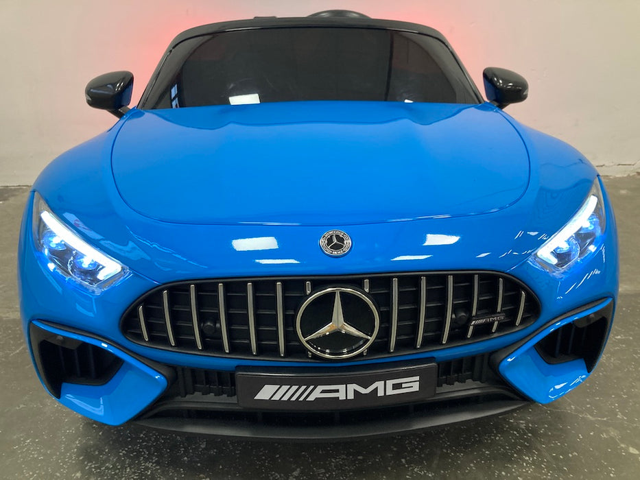 Mercedes SL63 AMG Accuauto 12V 4WD + 2.4G Afstandsbediening (blauw) - Trapautodealer