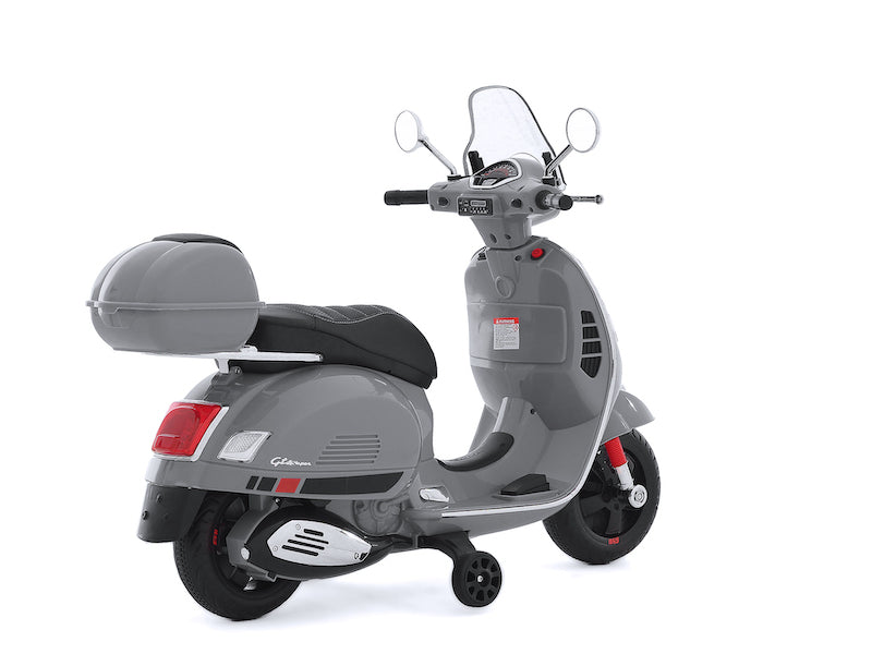 Vespa elektrische kinderscooter GTS 12V (grijs) - Trapautodealer
