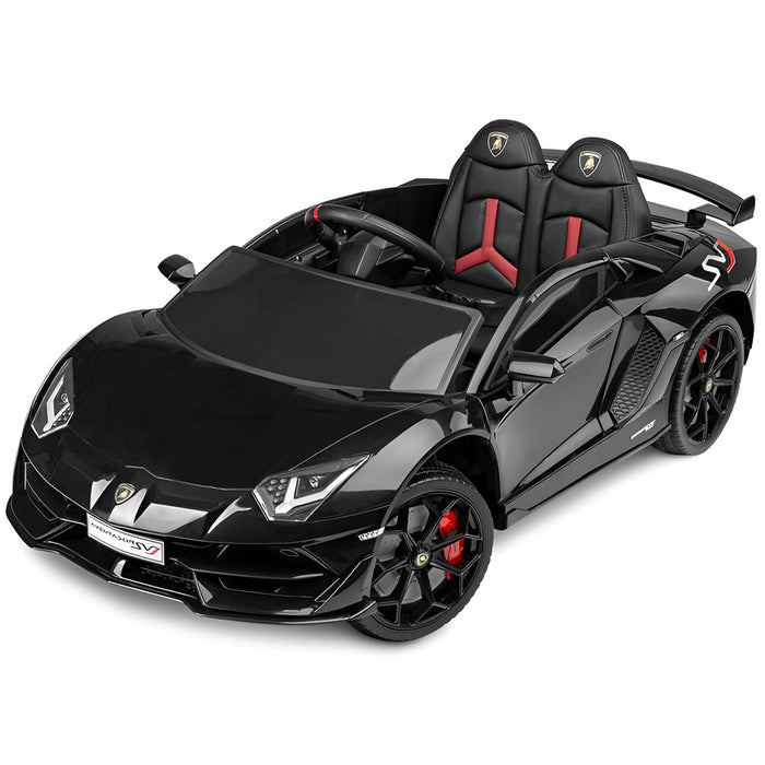 Lamborghini Aventador SVJ Kinderauto 12V + 2.4G RC (zwart) - Trapautodealer