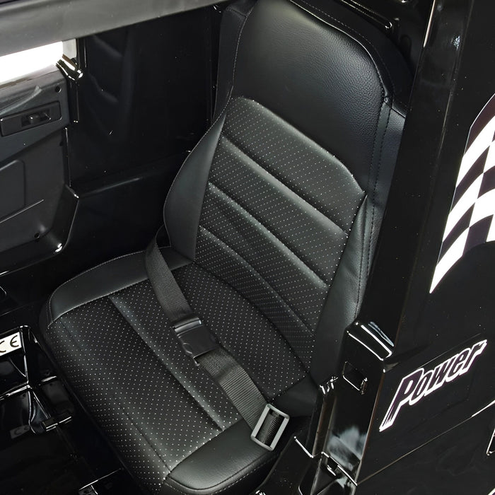Mercedes Benz Actros Kinderauto 4WD 12V + 2.4G RC (zwart met losse stickerset) - Trapautodealer
