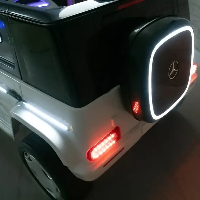 Mercedes EQG Kinderauto 12V 4WD + 2.4G Afstandsbediening zwart metallic - Trapautodealer