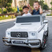 Mercedes G63 AMG Kinderauto 2-Persoons 24V + 2.4G RC 4WD (wit) - Trapautodealer