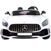 Mercedes GTR 2-Persoons Kinderauto 12V + 2.4G RC (wit) - Trapautodealer