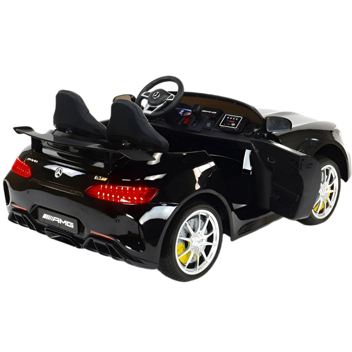 Mercedes GTR AMG Kinderauto 12V + 2.4G RC (zwart) - Trapautodealer