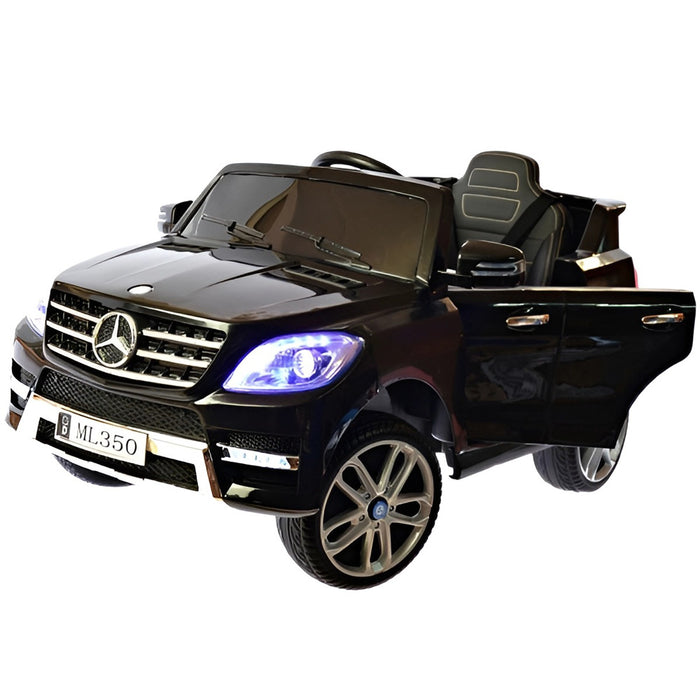 Mercedes ML350 Elektrische Kinderauto 12V + 2.4G RC (zwart) - Trapautodealer