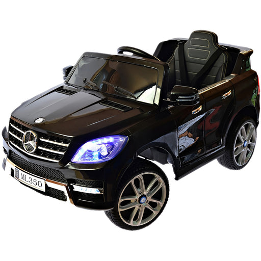 Mercedes ML350 Elektrische Kinderauto 12V + 2.4G RC (zwart) - Trapautodealer
