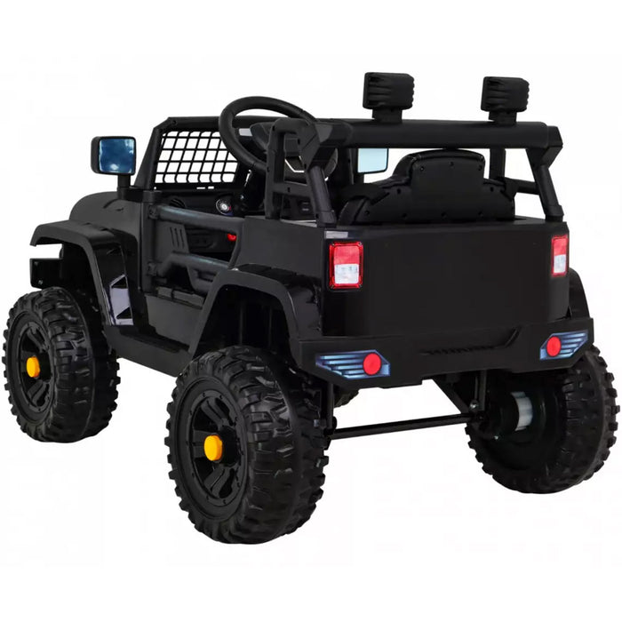 Mountain King Jeep Kinderauto 12V + 2.4G RC (zwart) - Trapautodealer