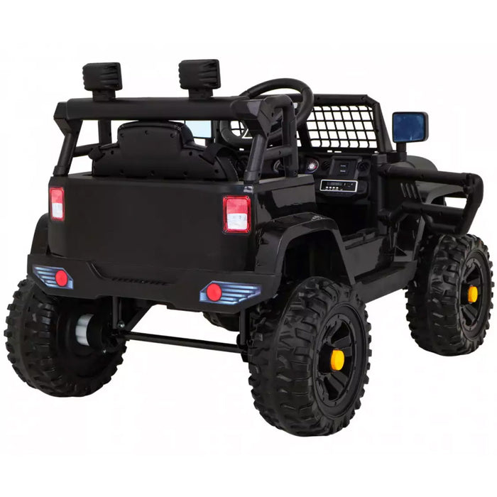 Mountain King Jeep Kinderauto 12V + 2.4G RC (zwart) - Trapautodealer