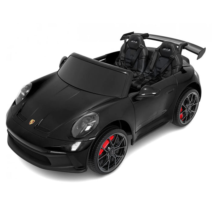 Porsche 911 GT3 kinderauto 24V 4WD MP4 2 persoons (Zwart) - Trapautodealer