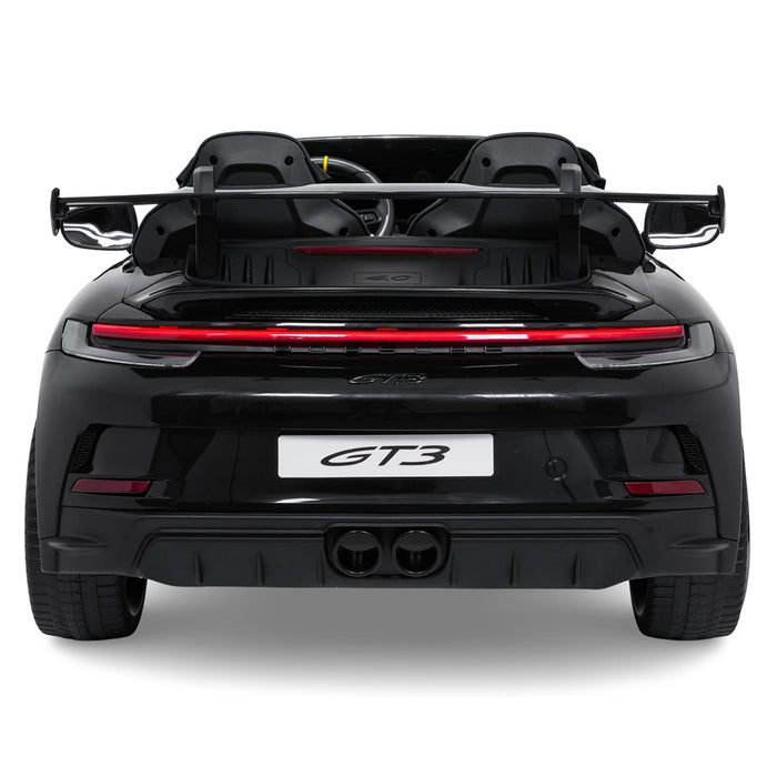 Porsche 911 GT3 kinderauto 24V 4WD MP4 2 persoons (Zwart) - Trapautodealer