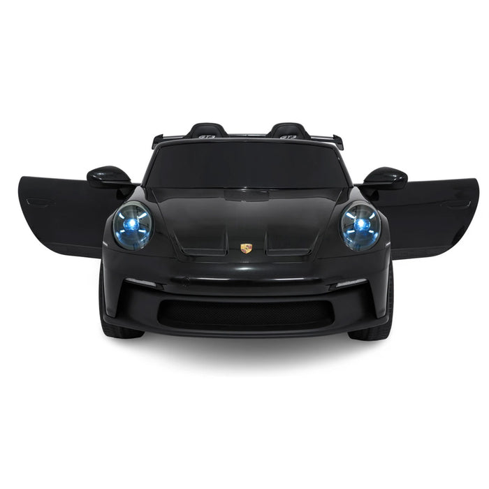 Porsche 911 GT3 kinderauto 24V 4WD MP4 2 persoons (Zwart) - Trapautodealer
