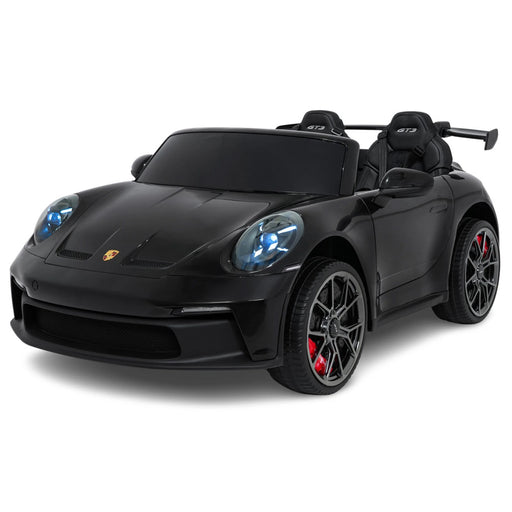 Porsche 911 GT3 kinderauto 24V 4WD MP4 2 persoons (Zwart) - Trapautodealer