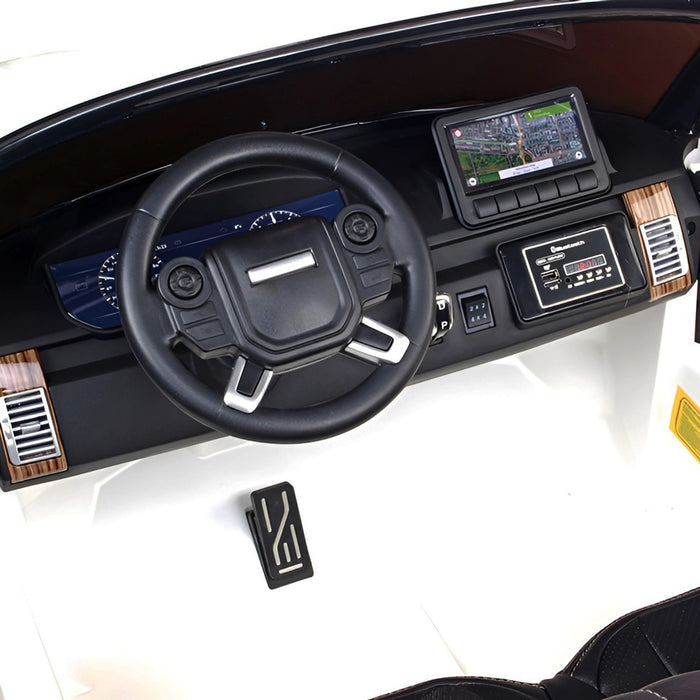 Range Rover HSE 2-Zitter Accu Auto 12V + 2.4G Afstandsbediening (wit met MP4 en 4WD) - Trapautodealer