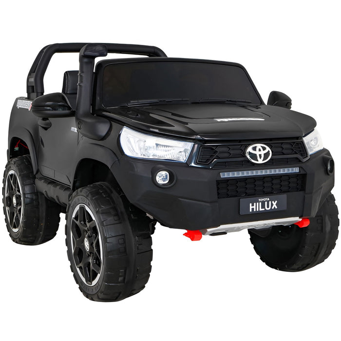 Toyota Hilux Elektrische Kinderauto 12V + 2.4G RC (zwart) - Trapautodealer