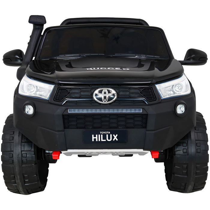 Toyota Hilux Elektrische Kinderauto 12V + 2.4G RC (zwart) - Trapautodealer