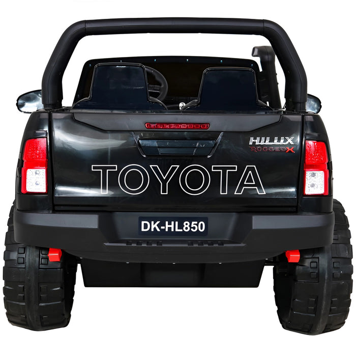 Toyota Hilux Elektrische Kinderauto 12V + 2.4G RC (zwart) - Trapautodealer