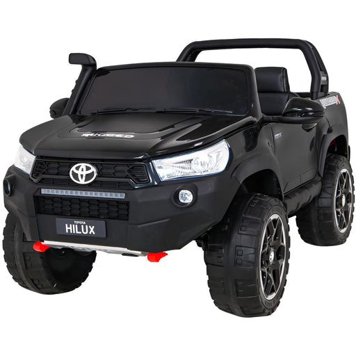 Toyota Hilux Elektrische Kinderauto 12V + 2.4G RC (zwart) - Trapautodealer