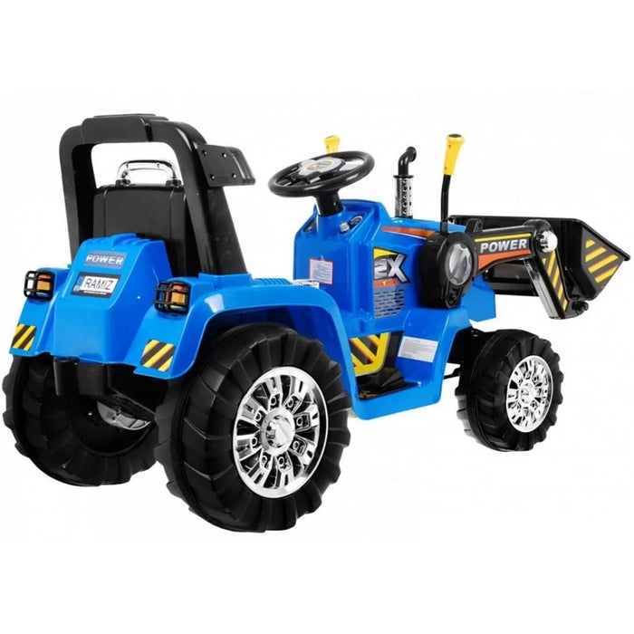 Tractor Elektrisch 12V + 2.4G RC + Voorlader (blauw) - Trapautodealer