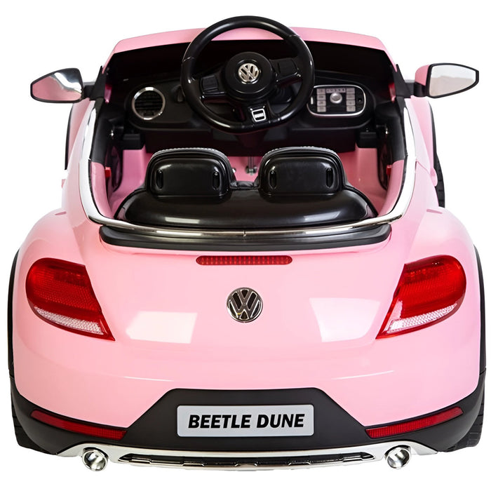 Volkswagen Beetle Dune Kinderauto 12V + 2.4G Afstandsbediening (roze) - Trapautodealer