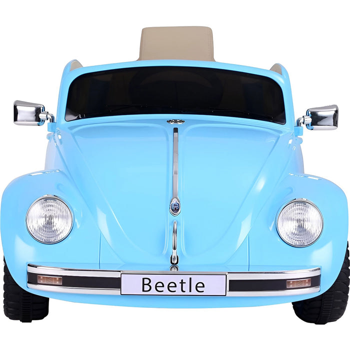 Volkswagen Retro Beetle Kinderauto 12V + 2.4G Afstandsbediening (blauw) - Trapautodealer