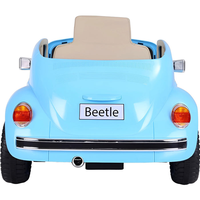 Volkswagen Retro Beetle Kinderauto 12V + 2.4G Afstandsbediening (blauw) - Trapautodealer