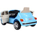 Volkswagen Retro Beetle Kinderauto 12V + 2.4G Afstandsbediening (blauw) - Trapautodealer