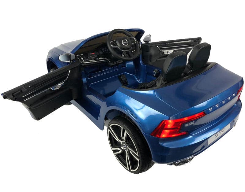Volvo S90 Kinderauto 12V + 2.4G Afstandsbediening (blauw) - Trapautodealer