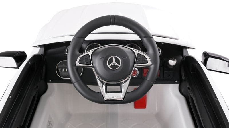 Mercedes C63 AMG Accu Kinder Auto 12V + 2.4G Afstandsbediening (wit) - Trapautodealer