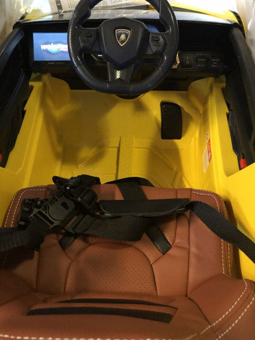 Lamborghini Sian Kinderauto 12V + 2.4G Afstandsbediening (geel + MP4) - Trapautodealer