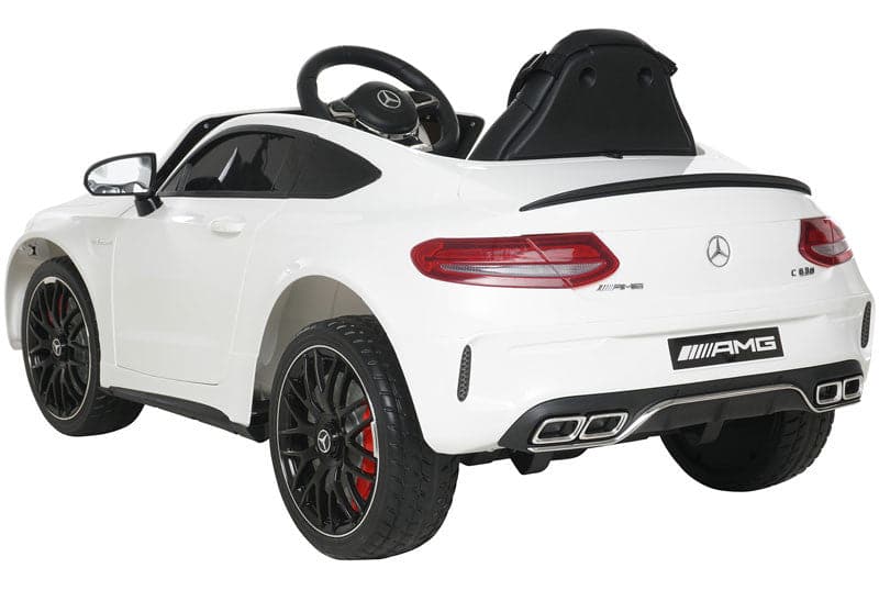 Mercedes C63 AMG Accu Kinder Auto 12V + 2.4G Afstandsbediening (wit) - Trapautodealer
