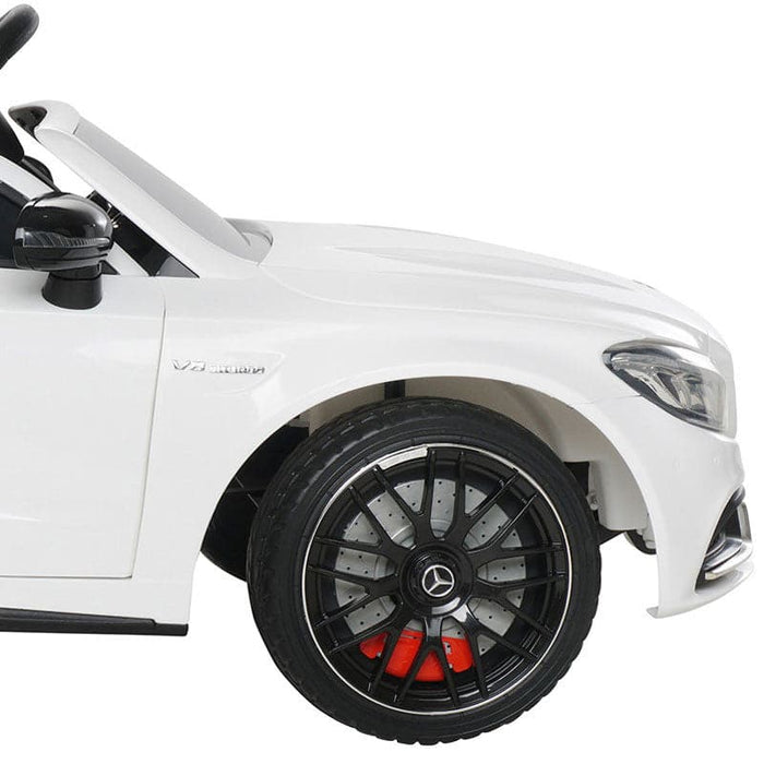 Mercedes C63 AMG Accu Kinder Auto 12V + 2.4G Afstandsbediening (wit) - Trapautodealer
