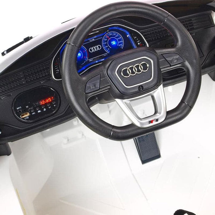Audi Q8 Auto Voor Kinderen 12V + 2.4G RC (wit) - Trapautodealer
