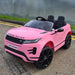 Range Rover Evoque Elektrische Kinderauto 12 Volt + 2.4G RC (roze) - Trapautodealer