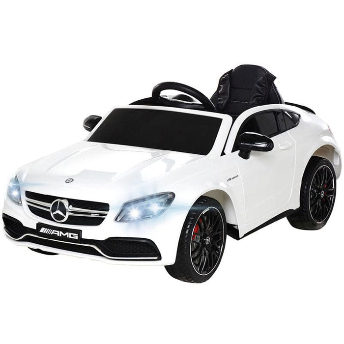 Mercedes C63 AMG Accu Kinder Auto 12V + 2.4G Afstandsbediening (wit) - Trapautodealer