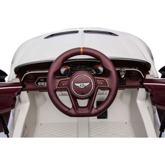 Bentley Bacalar Kinderauto 12V + 2.4G RC (wit en 4WD) - Trapautodealer
