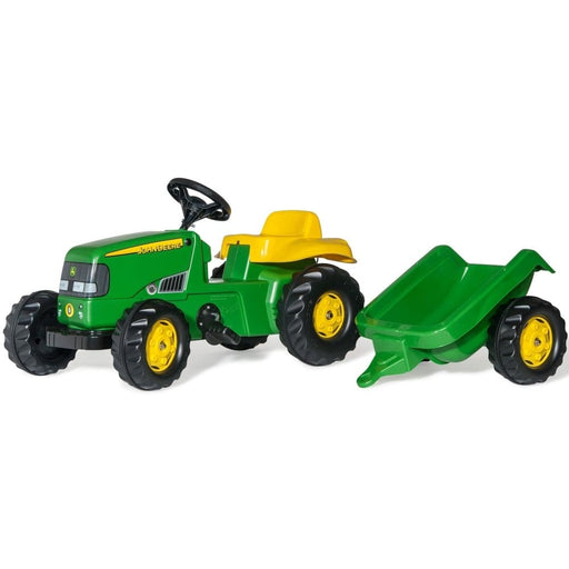 Rolly Toys RollyKid John Deere Tractor + Aanhanger - Trapautodealer