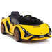 Lamborghini Sian Kinderauto 12V + 2.4G Afstandsbediening (geel + MP4) - Trapautodealer