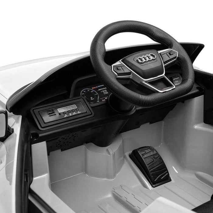 Audi RS E-Tron GT Kinderauto 12V + 2.4G RC (wit) - Trapautodealer