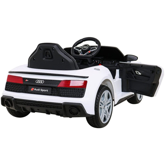 Audi R8 Sport Kinderauto 12V + 2.4G RC (wit) - Trapautodealer