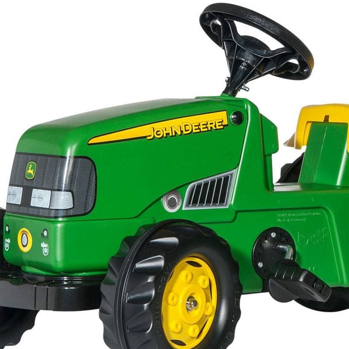 Rolly Toys RollyKid John Deere Tractor + Aanhanger - Trapautodealer