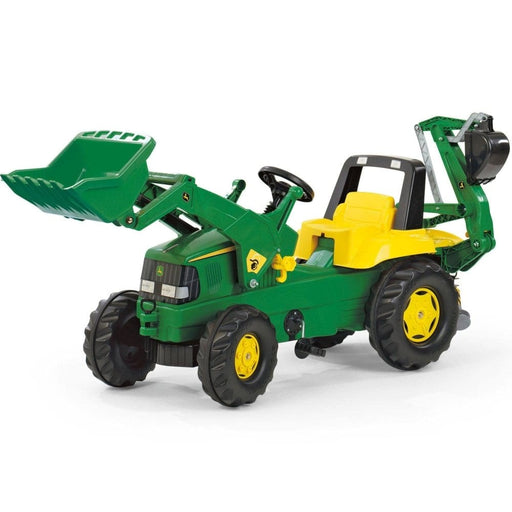 RT Junior John Deere Tractor + Graafmachine + Voorlader - Trapautodealer