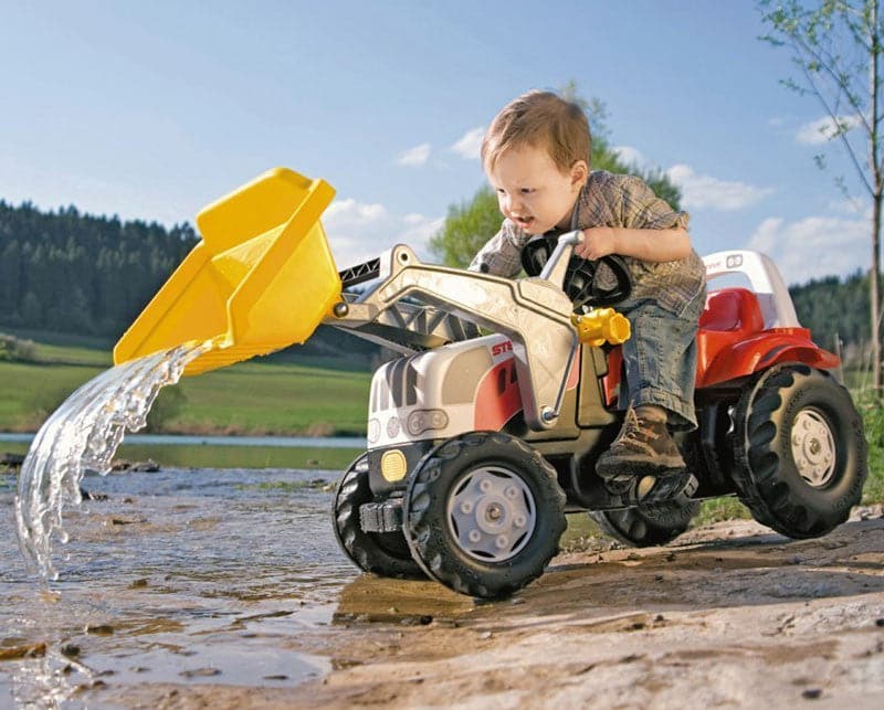 RT Tractor RollyKid Steyr + Aanhanger + Voorlader - Trapautodealer