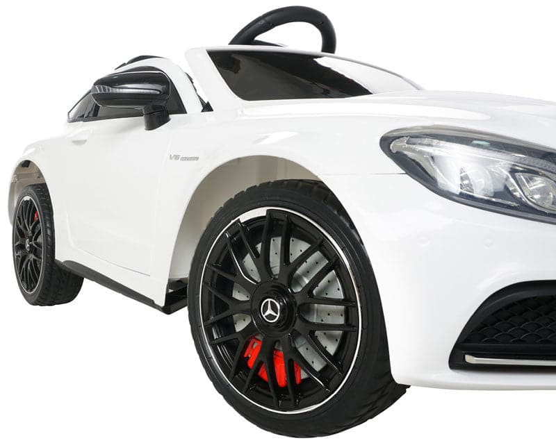 Mercedes C63 AMG Accu Kinder Auto 12V + 2.4G Afstandsbediening (wit) - Trapautodealer