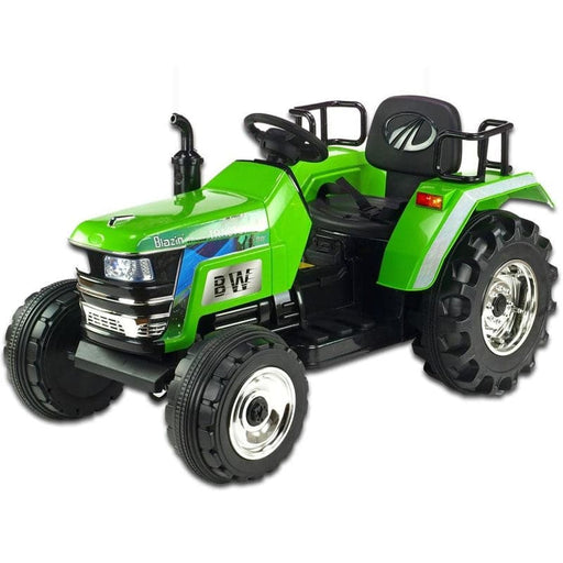 Mega Blazin Wheels Elektrische Tractor 12V + 2.4G RC (groen) - Trapautodealer