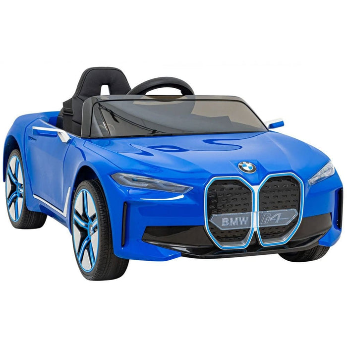 BMW i4 Kinderauto 12V 4WD + 2.4G RC (blauw) - Trapautodealer