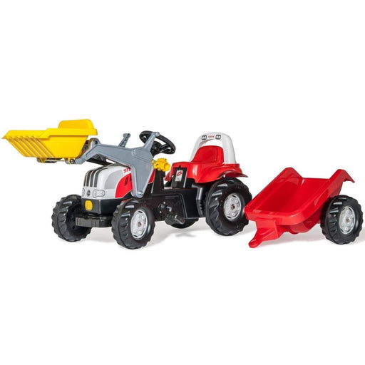 RT Tractor RollyKid Steyr + Aanhanger + Voorlader - Trapautodealer